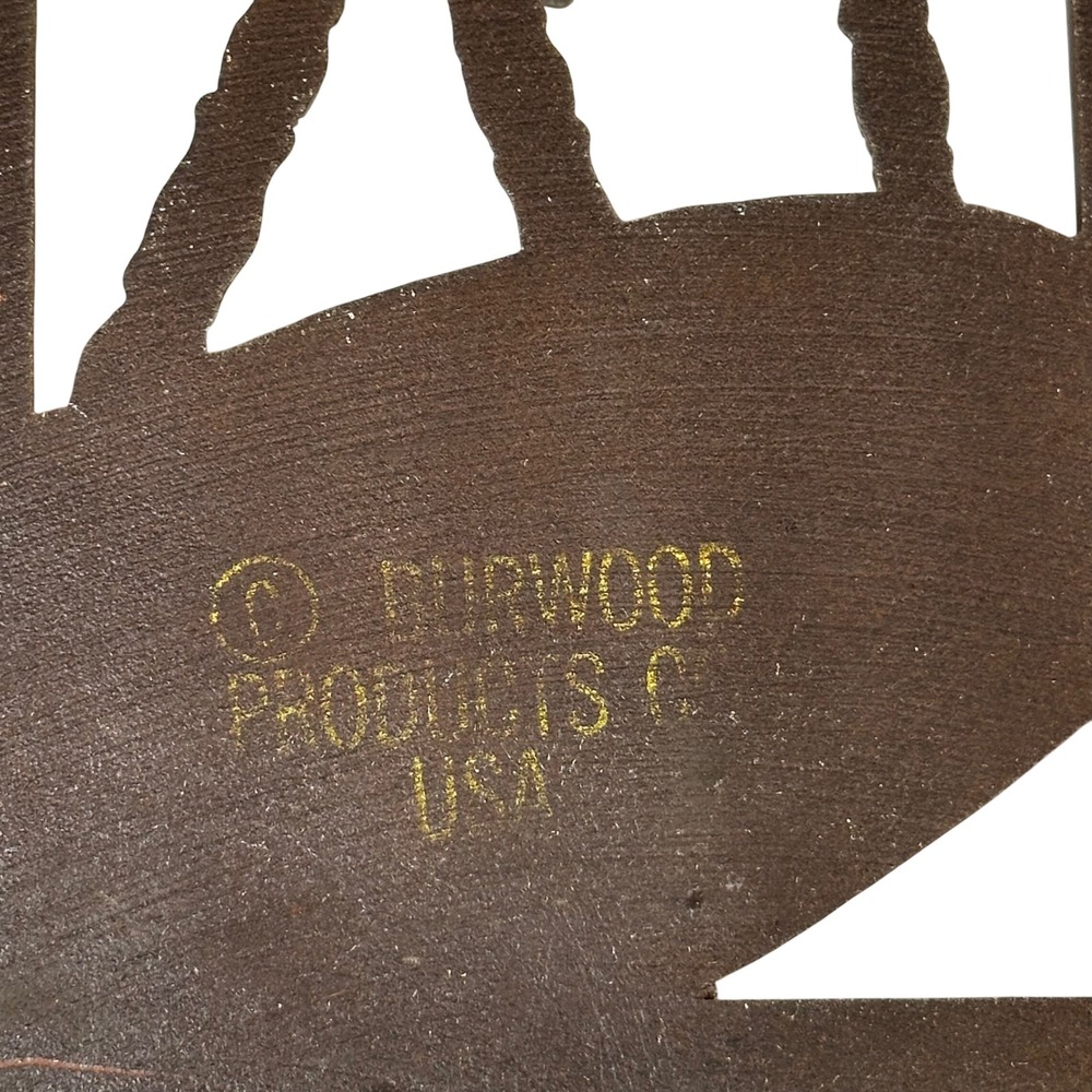 Vintage‎ Durwood Products USA Wood Carving Spinning Wheel Wall Art Decor - Picture 8 of 8